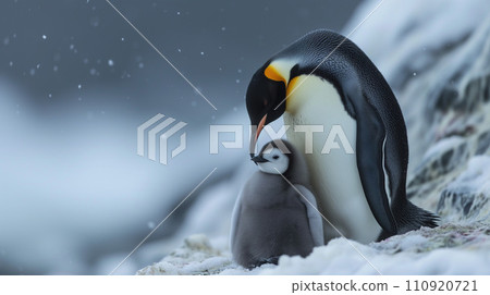 母企鵝的父母和孩子 母企鵝的父母和孩子 110920721