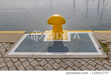Yellow Mooring Bollard Yellow Mooring Bollard 110921777