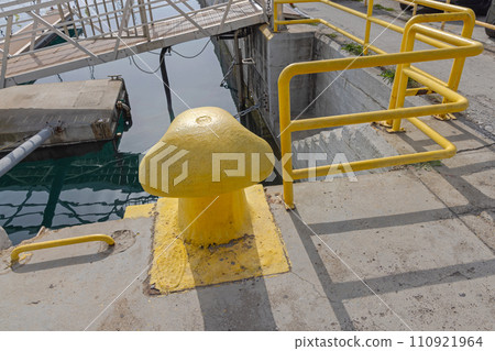 Yellow Bollard Port 110921964