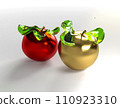 3D model of apples made of red gold metal 110923310