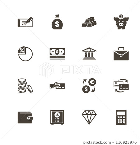 Banking - Flat Vector Icons 110923970