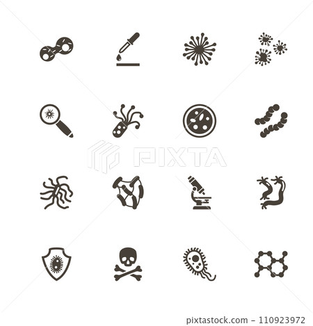Bacteria - Flat Vector Icons 110923972