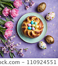 A festive Easter sweet cake. 110924551