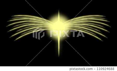 Sun with rays and glow on black background Sun with rays and glow on black background 110924688