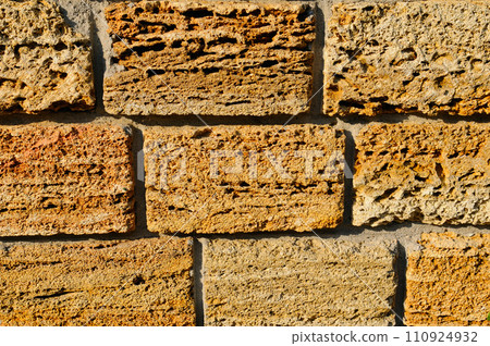 Detail of the house wall. Background of bricks 110924932