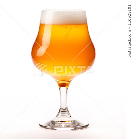 Beer in a stout glass on a white background. Mugs with drink like Ipa, Pale Ale, Pilsner, Porter or Stout Beer in a stout glass on a white background. Mugs with drink like Ipa, Pale Ale, Pilsner, Porter or Stout 110925101