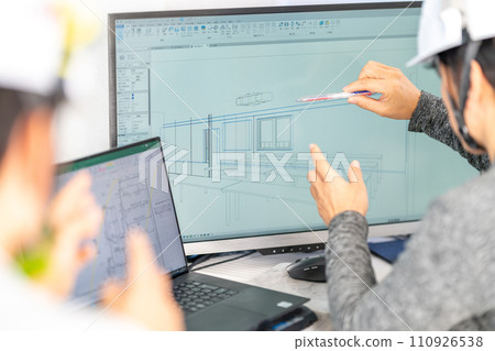 3D CAD 3D 3DCG Architectural design Project management Interior view 2 people 110926538