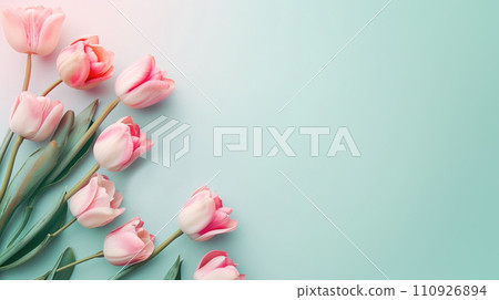 Banner for 8th march women's day with copy space, pastel colors. Banner for 8th march women's day with copy space, pastel colors. 110926894