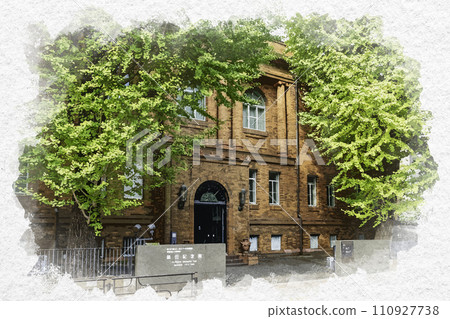 水彩風格上野公園東京國立博物館黑田紀念館東京台東區 水彩風格上野公園東京國立博物館黑田紀念館東京台東區 110927738