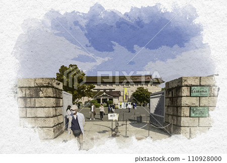 水彩風格上野公園東京國立博物館東京台東區 110928000