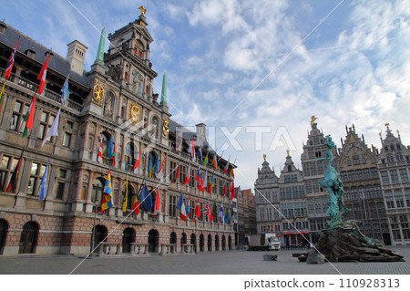 Antwerp City Hall, a World Heritage Site in Belgium of Western Europe, is part of the “Belfries of Belgium and France” Antwerp City Hall, a World Heritage Site in Belgium of Western Europe, is part of the “Belfries of Belgium and France” 110928313