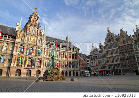 Antwerp City Hall, a World Heritage Site in Belgium of Western Europe, is part of the “Belfries of Belgium and France” Antwerp City Hall, a World Heritage Site in Belgium of Western Europe, is part of the “Belfries of Belgium and France” 110928318