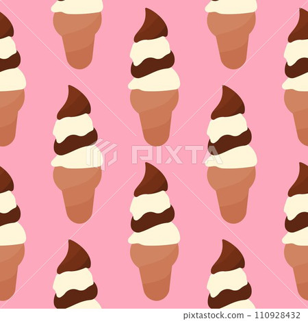 ice cream summer heat chocolate pattern textile ice cream summer heat chocolate pattern textile 110928432