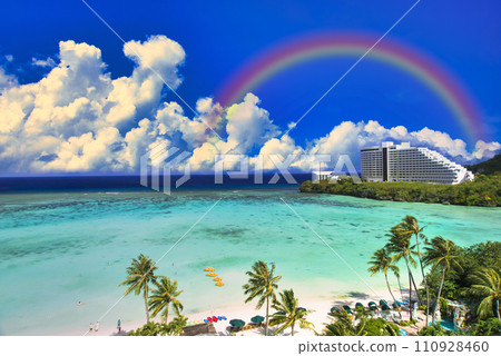 Beautiful coral reef sea on Guam Island Beautiful coral reef sea on Guam Island 110928460