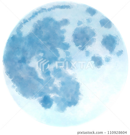 Blue moon, fantastic supermoon illustration material Blue moon, fantastic supermoon illustration material 110928604