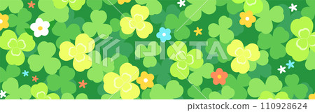 背景圖_三葉草和花 110928624