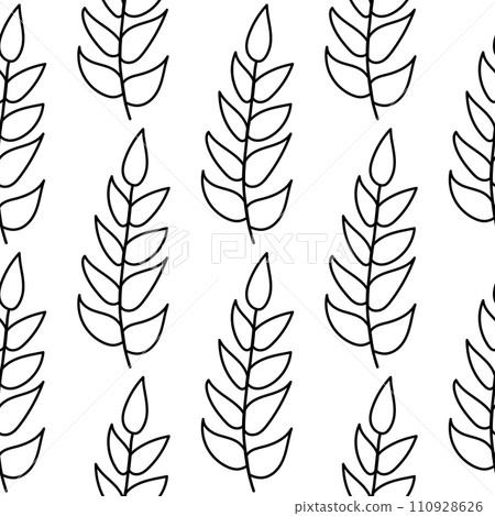 branch leaf flower tree pink plant line 110928626