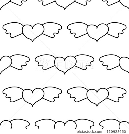 heart wings flying pink blue love pattern heart wings flying pink blue love pattern 110928660