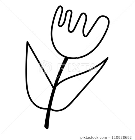 flowers garden warm beautiful vector icon line 110928692