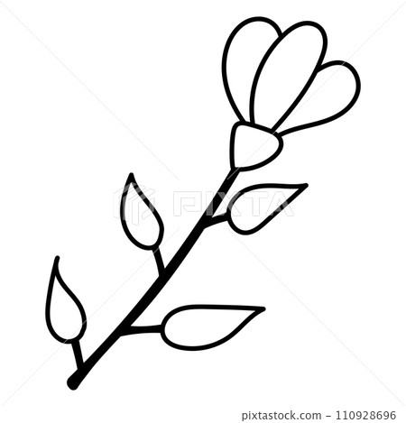 flowers garden warm beautiful vector icon line 110928696