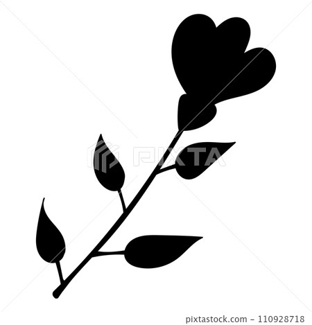 flowers garden warm beautiful vector icon black 110928718