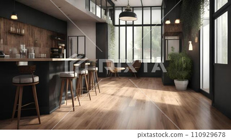 Modern coffeeshop and restaurant or kitchen room interior design.interior background concept. 110929678