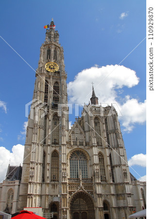 Notre Dame Cathedral in Antwerp, Belgium, Western Europe, World Heritage Site “Belfries of Belgium and France” 110929870