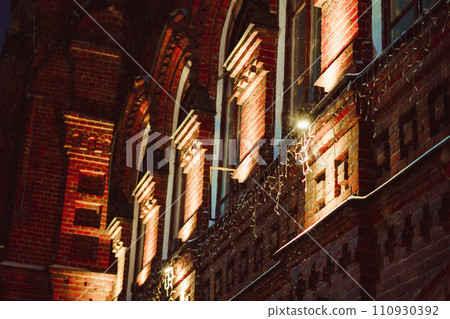 snow at night by the lantern snow at night by the lantern 110930392