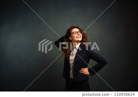 A young female businesswoman has hopes and expectations A young female businesswoman has hopes and expectations 110930624