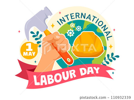 International Labor Day Vector Illustration on 1 May with Different Professions and Thank You to All Workers for Your Hard Work in Flat Background 110932339