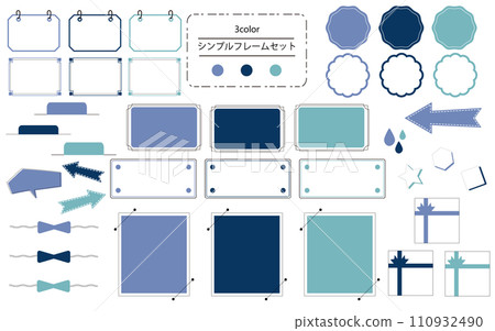 Easy-to-use, simple and stylish frame set blue color 110932490