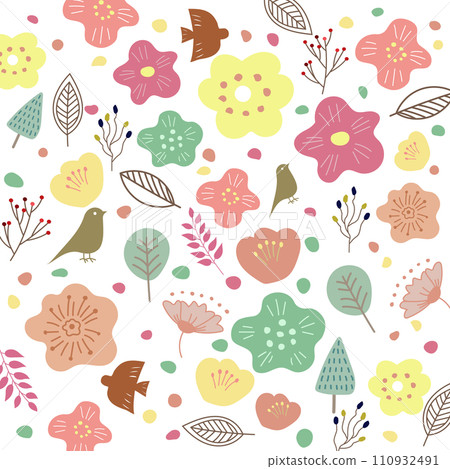 Scandinavian style seamless pattern illustration 110932491