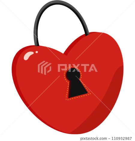 Heart with keyhole Heart with keyhole 110932987
