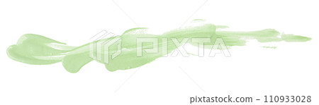 Green paintbrush isolated on white background. Deep lake color. 110933028