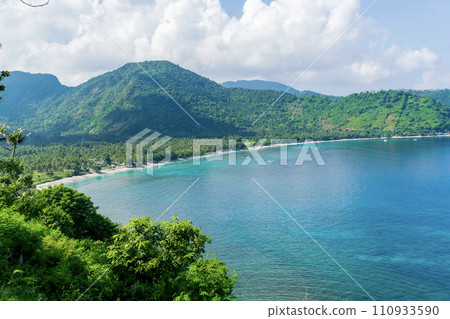 View of Lombok beach, Mandalika, Indonesia 110933590