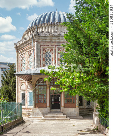 Sehzade Mehmet Turbesi, a beautiful mausoleum located in Fatih district of Istanbul, Turkey, beside Sehzade Mosque 110933934