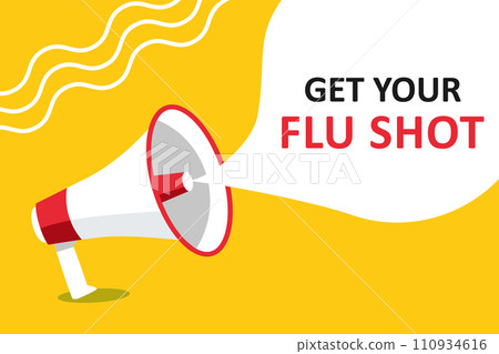 Get Your Flu Shot Announce Advertisement Poster Background 110934616