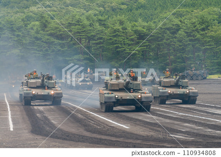 Ground Self-Defense Force Type 90 tank parade Ground Self-Defense Force Type 90 tank parade 110934808
