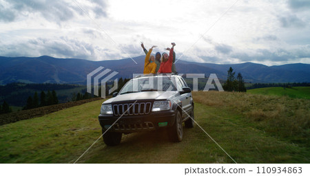 Group of multiethnic tourists together ride on vacation Group of multiethnic tourists together ride on vacation 110934863