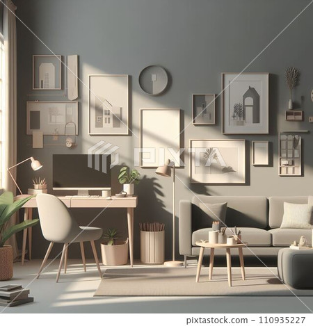 早上的客廳（AI 生成的圖像） 110935227