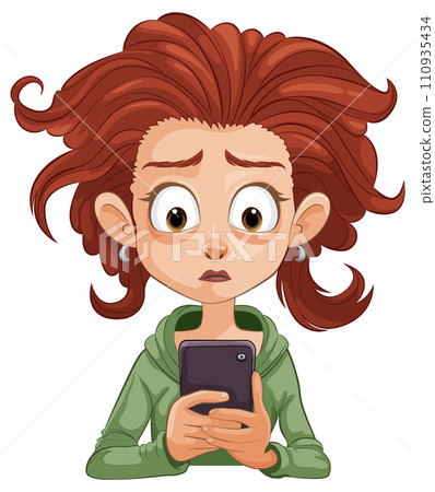 Surprised Woman Holding Smartphone Surprised Woman Holding Smartphone 110935434