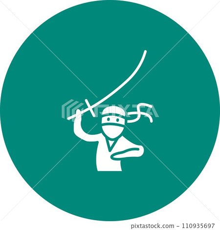 Kenjutsu icon vector image. 110935697