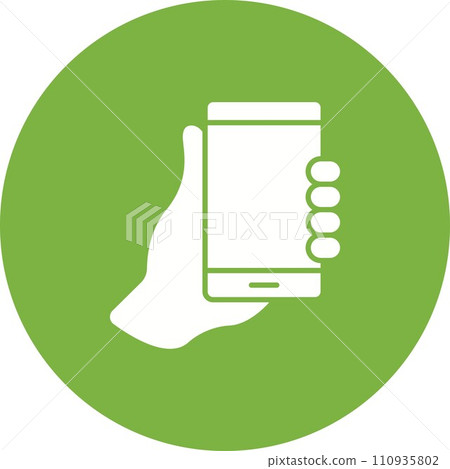 Holding Smartphone icon vector image. - Stock Illustration [110935802 ...