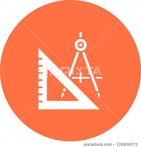 Geometry Tools icon vector image. - Stock Illustration [110936572] - PIXTA