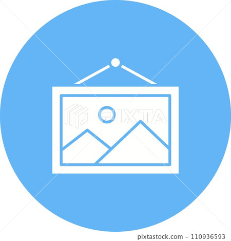 Framed Picture icon vector image. 110936593