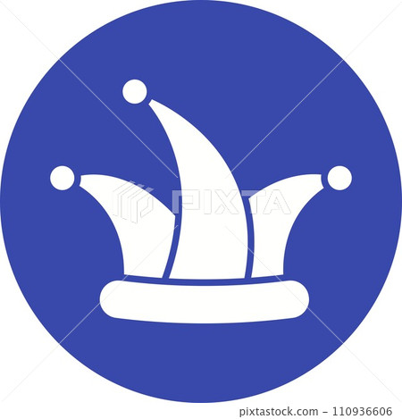 Fool's Hat icon vector image. 110936606