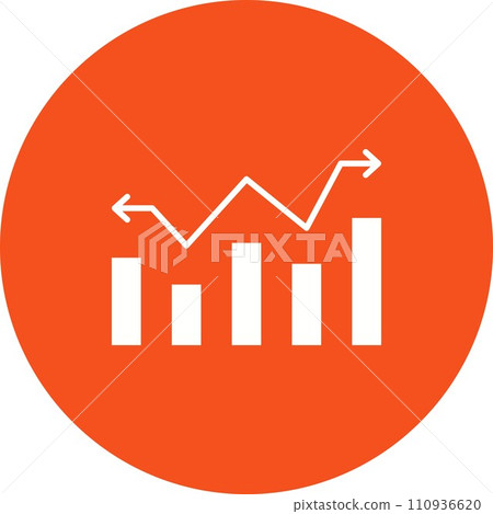 Fluctuate icon vector image. 110936620