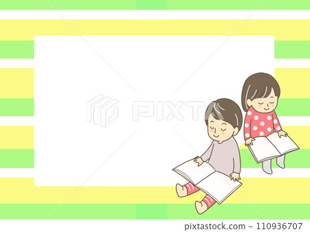 Poster of a child reading a picture book 110936707
