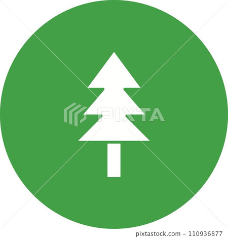 Evergreen Tree icon vector image. 110936877