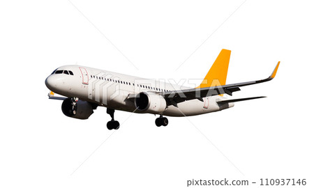 Commercial passenger aircraft isolated Commercial passenger aircraft isolated 110937146